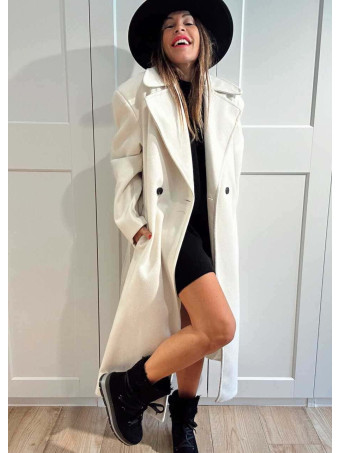 Abrigo Paño con Cinturón BEAUMONT Beige HEVE