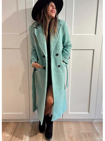 Abrigo Paño Doble Botonadura WIMBERLY Turquesa HEVE
