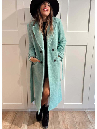 Abrigo Paño Doble Botonadura WIMBERLY Turquesa HEVE