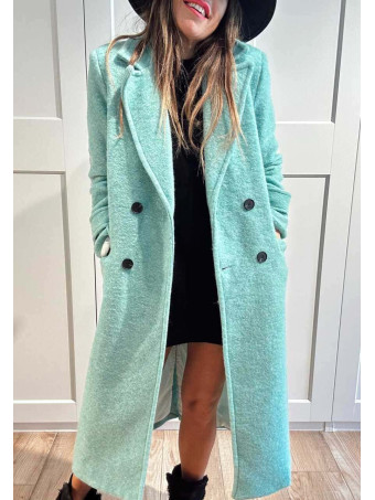 Abrigo Paño Doble Botonadura WIMBERLY Turquesa HEVE