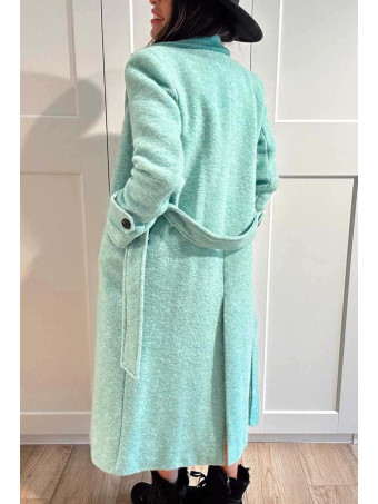 Abrigo Paño Doble Botonadura WIMBERLY Turquesa HEVE