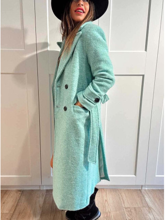 Abrigo Paño Doble Botonadura WIMBERLY Turquesa HEVE