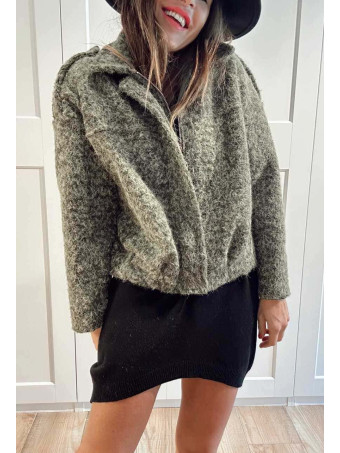 Chaqueta Rizo con Trabillas VANDREYA Verde Militar HEVE