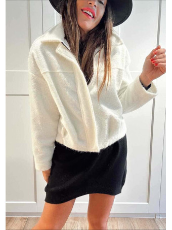 Chaqueta Rizo con Trabillas VANDREYA Crudo HEVE