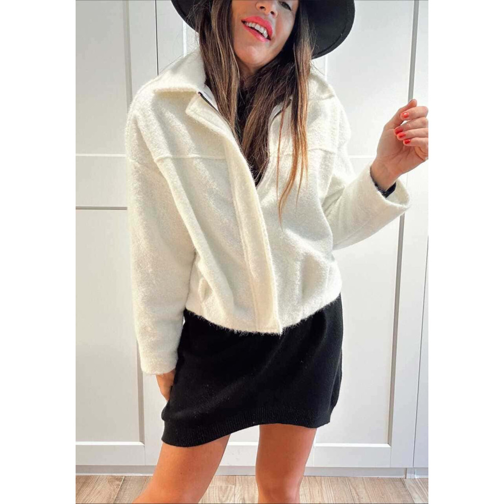 Chaqueta Rizo con Trabillas VANDREYA Crudo HEVE