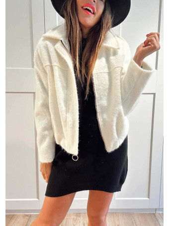 Chaqueta Rizo con Trabillas VANDREYA Crudo HEVE