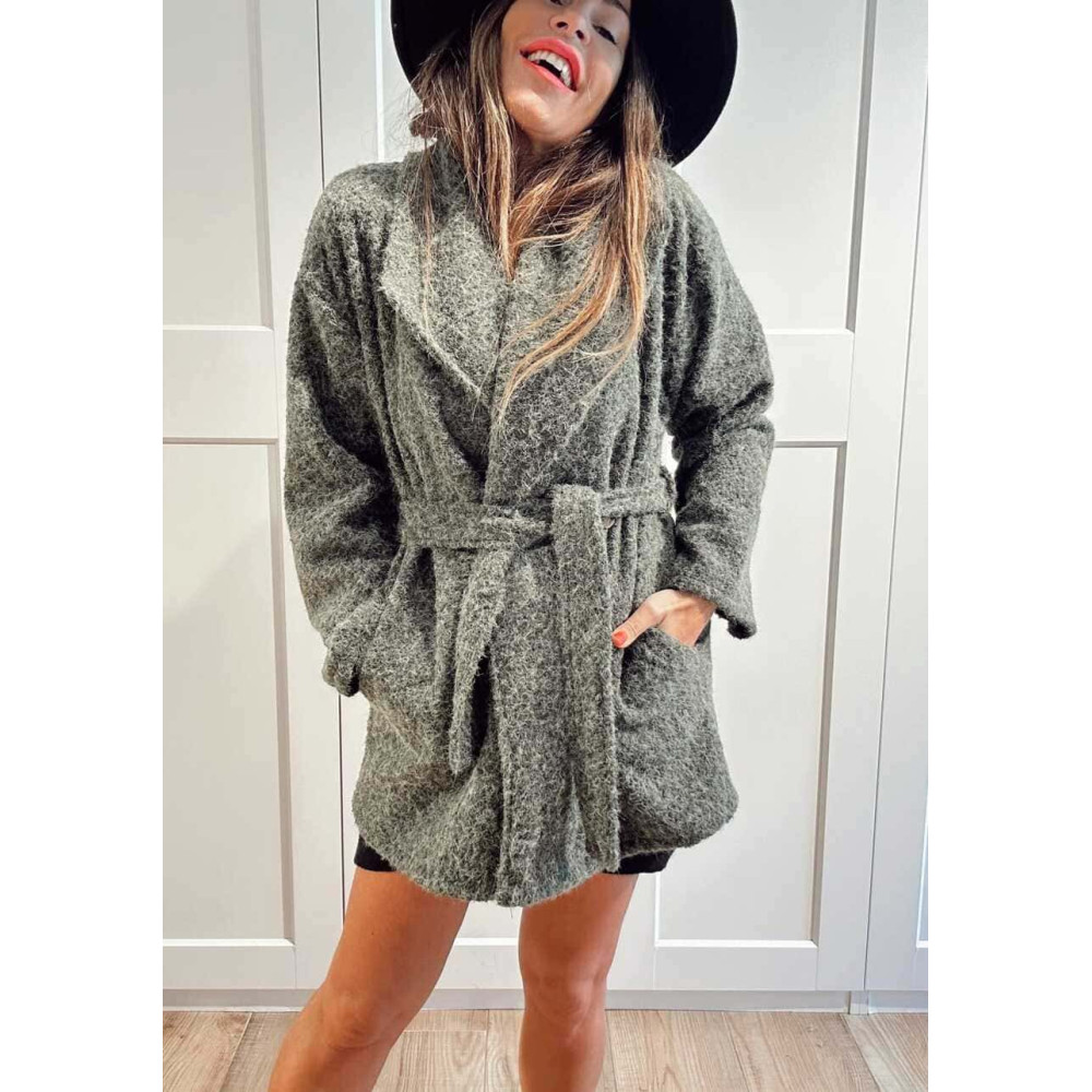 Abrigo Soft Maxi-Solapa JARLEEN Verde Militar HEVE