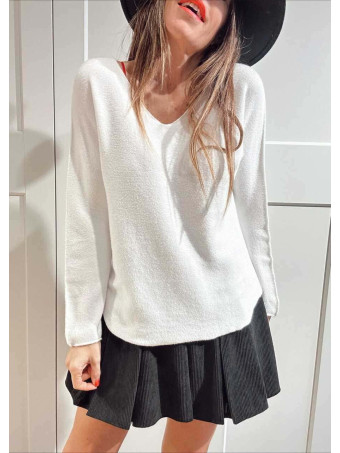 Punto Básico Escote Pico JANIKA Blanco HEVE