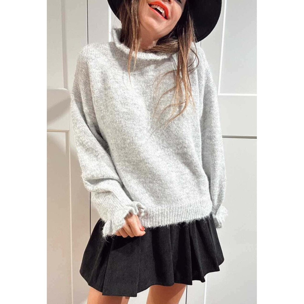 Jersey Ruffle AVIGNON Gris HEVE