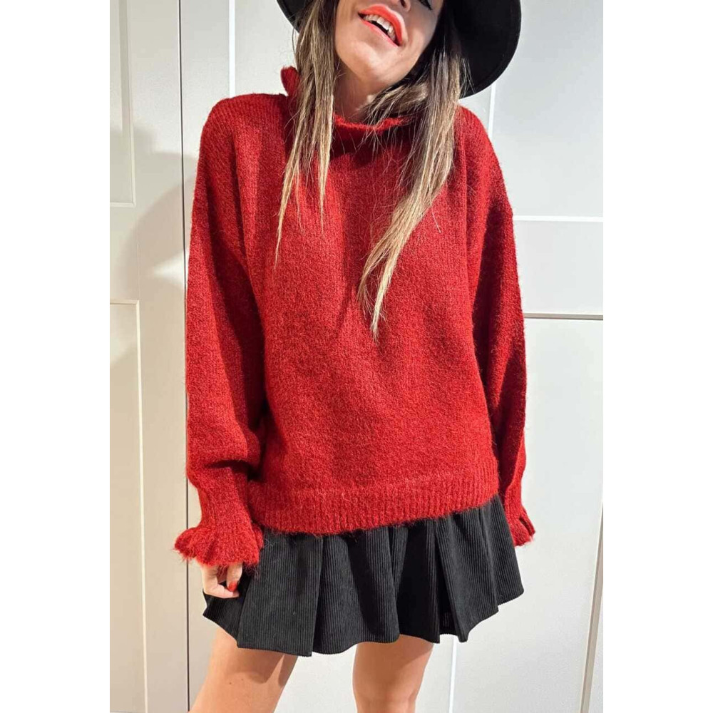 Jersey Ruffle AVIGNON Burdeos HEVE