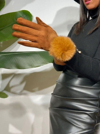 Guantes Pompón JHELO Marrón HEVE