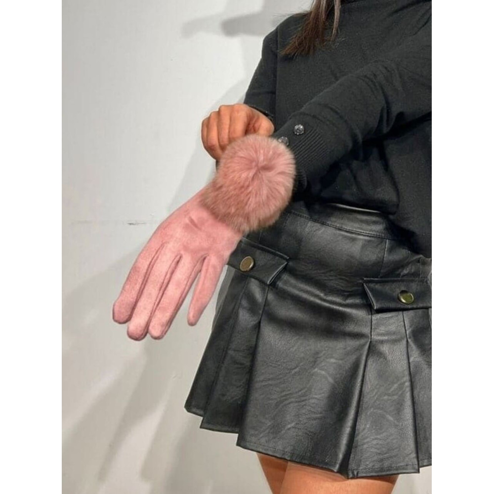 Guantes Pompón JHELO Rosa HEVE