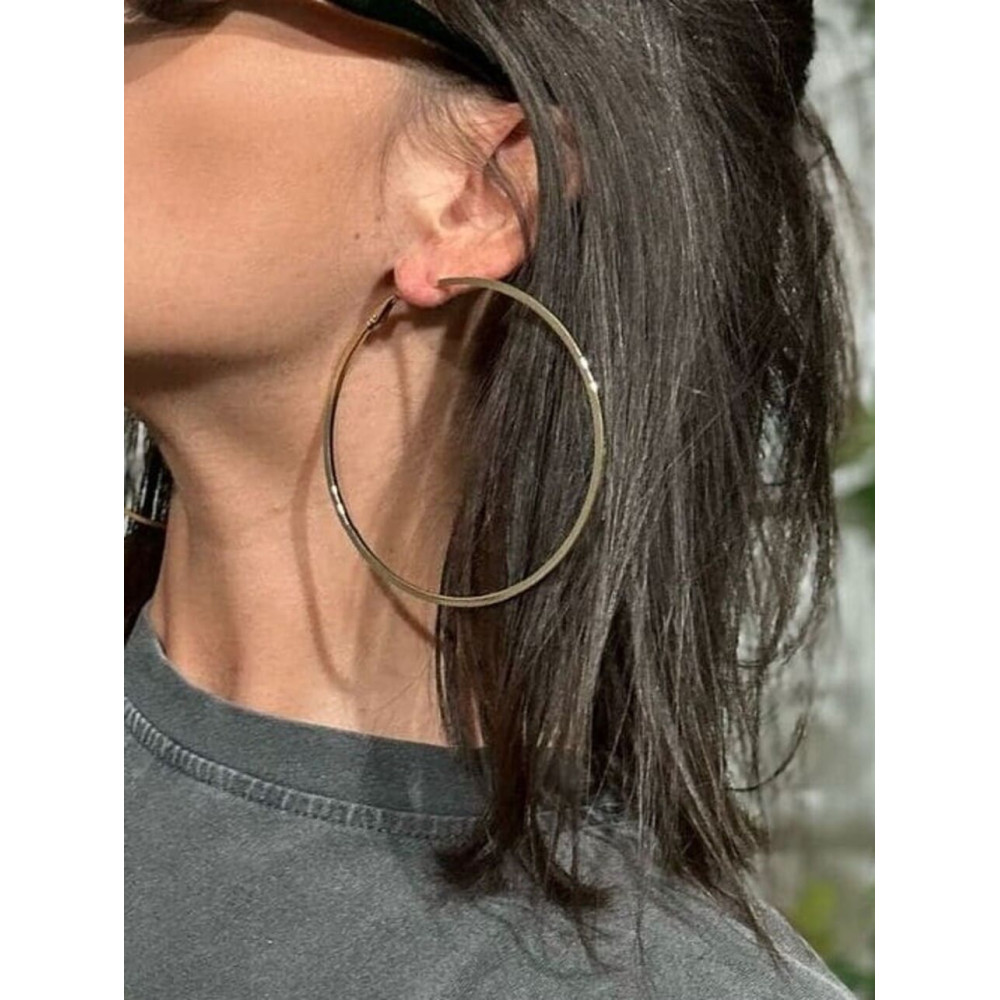 Pendientes Maxi Aro Dorado A01 HEVE