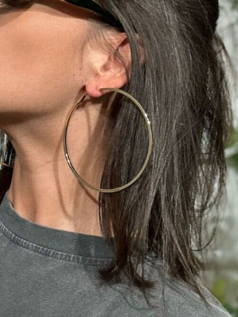 Pendientes Maxi Aro Dorado A01 HEVE