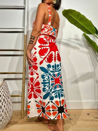 Vestido Largo Estampado FORELLE HEVE