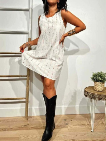 Vestido Pespunte Multicolor RHALINNA HEVE