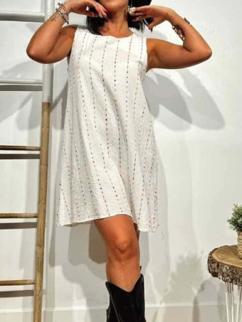 Vestido Pespunte Multicolor RHALINNA HEVE