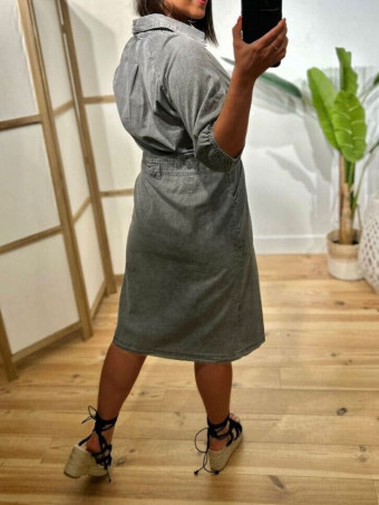 Vestido Midi Vaquero WALTNEY Gris HEVE