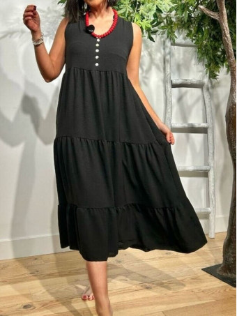 Vestido Paneles LOUPE Negro HEVE