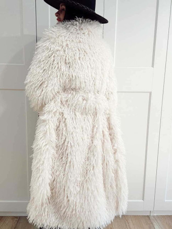 Abrigo Largo Pelo Rizado VHALYSSAE Crudo HEVE