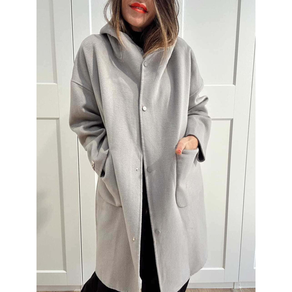 Abrigo Paño con Capucha ALOUETTE Gris HEVE