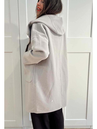 Abrigo Paño con Capucha ALOUETTE Gris HEVE
