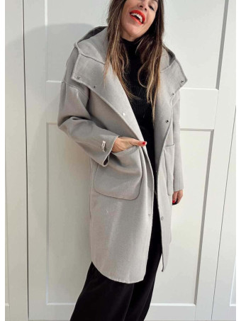 Abrigo Paño con Capucha ALOUETTE Gris HEVE