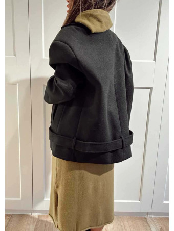 Chaqueta Oversize Paño TORIAN Negro HEVE