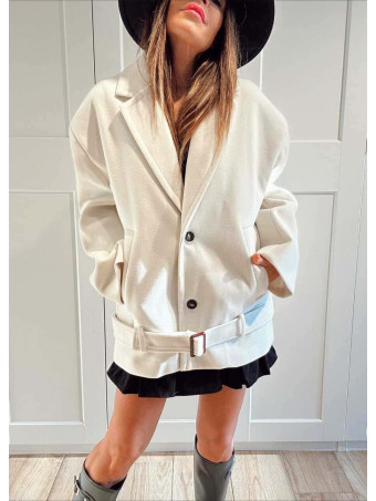 Chaqueta Oversize Paño TORIAN Beige HEVE