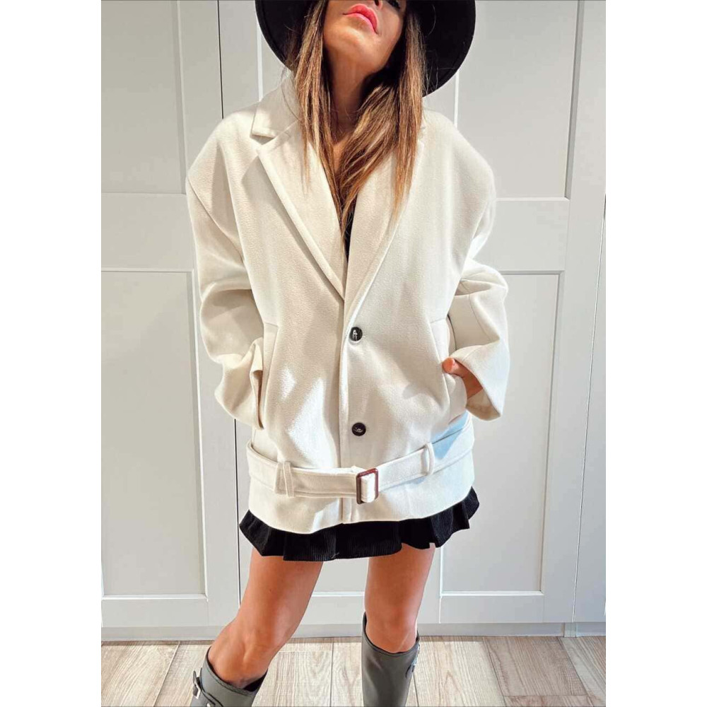 Chaqueta Oversize Paño TORIAN Beige HEVE