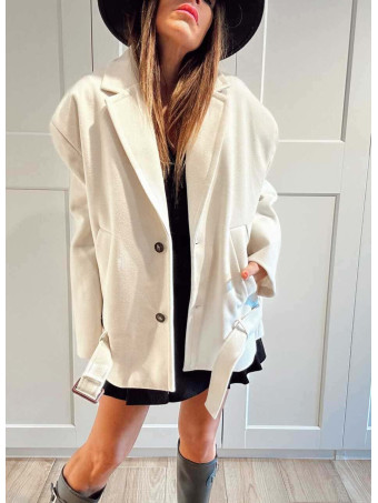 Chaqueta Oversize Paño TORIAN Beige HEVE