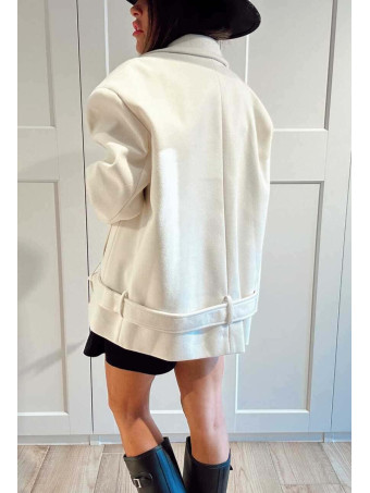 Chaqueta Oversize Paño TORIAN Beige HEVE