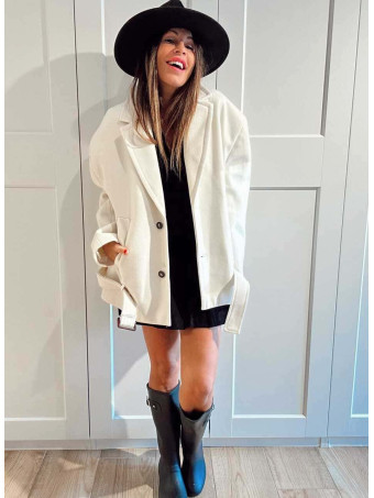 Chaqueta Oversize Paño TORIAN Beige HEVE