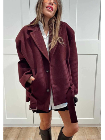 Chaqueta Oversize Paño TORIAN Burdeos HEVE