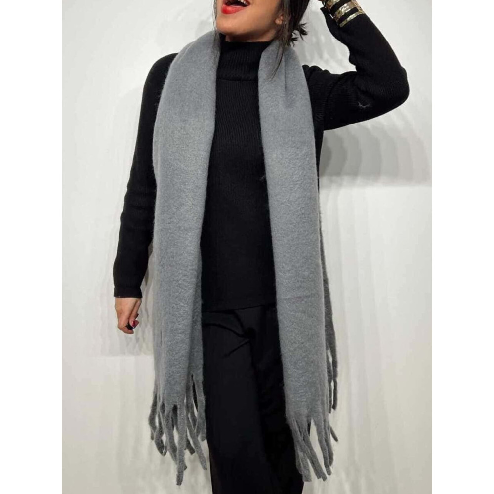 Bufanda Lisa Flecos DUSSANE Gris Plomo HEVE