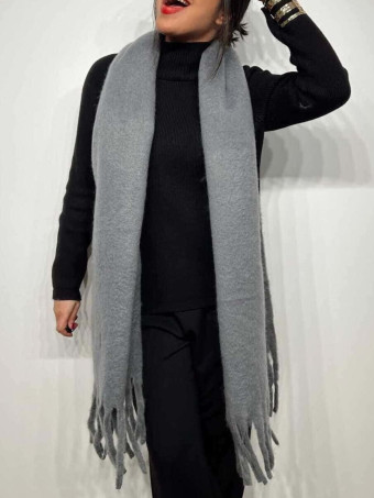Bufanda Lisa Flecos DUSSANE Gris Plomo HEVE