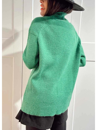 Jersey Canalé Cuello Subido KALGOOR Verde HEVE