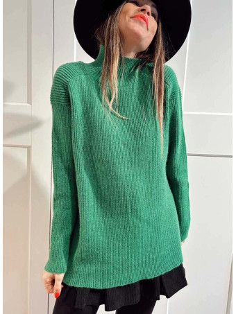 Jersey Canalé Cuello Subido KALGOOR Verde HEVE