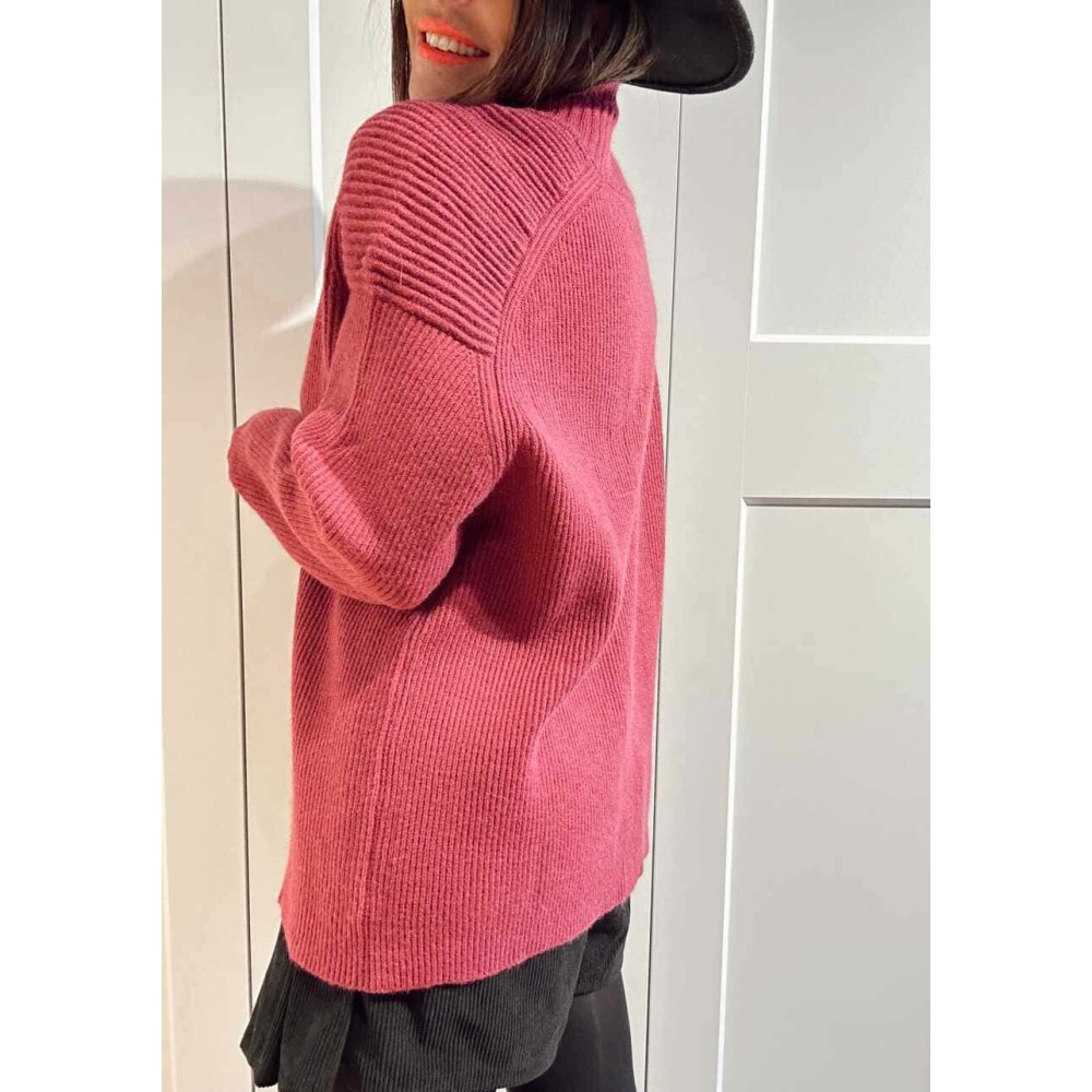 Jersey Canalé Cuello Subido KALGOOR Berenjena HEVE