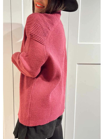 Jersey Canalé Cuello Subido KALGOOR Berenjena HEVE