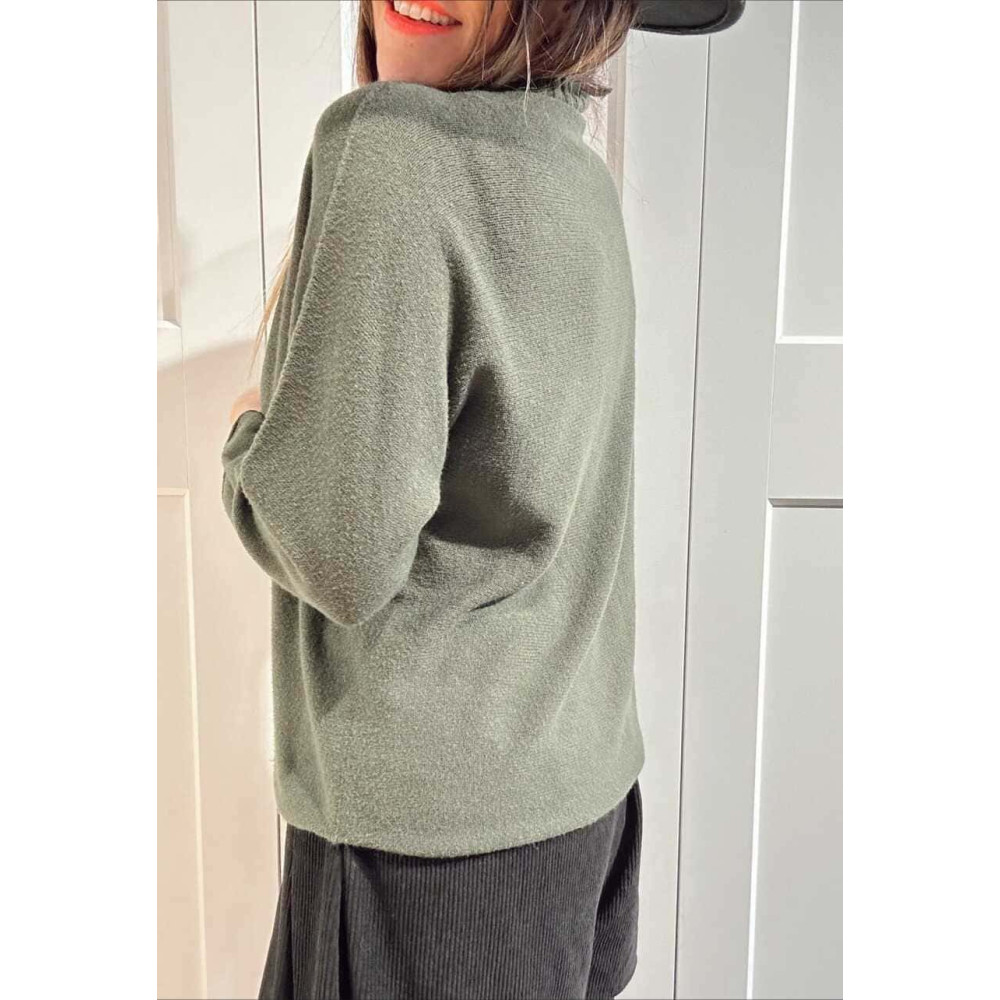 Punto Soft Cuello Subido STITCHEL Verde Militar HEVE