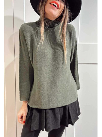 Punto Soft Cuello Subido STITCHEL Verde Militar HEVE