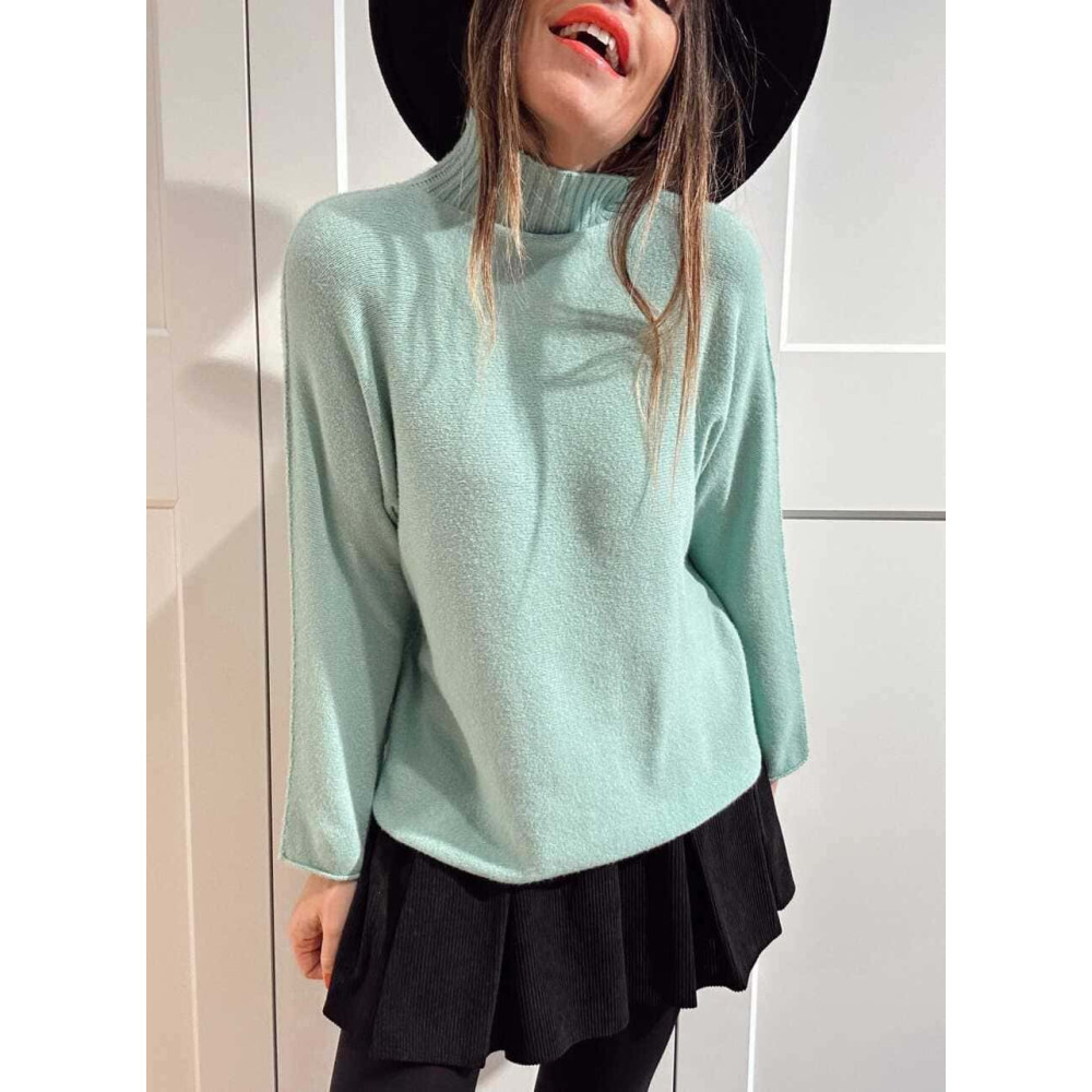 Punto Soft Cuello Subido STITCHEL Aguamarina HEVE