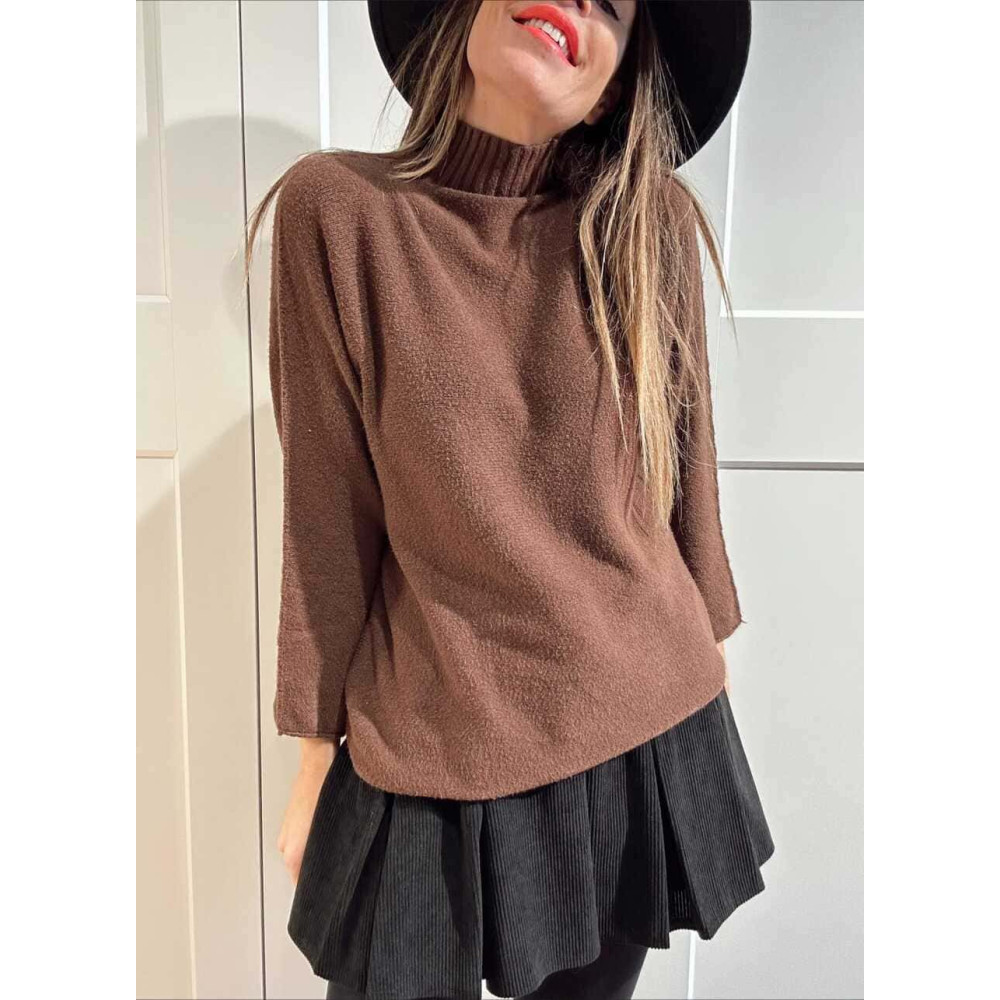 Punto Soft Cuello Subido STITCHEL Marrón HEVE