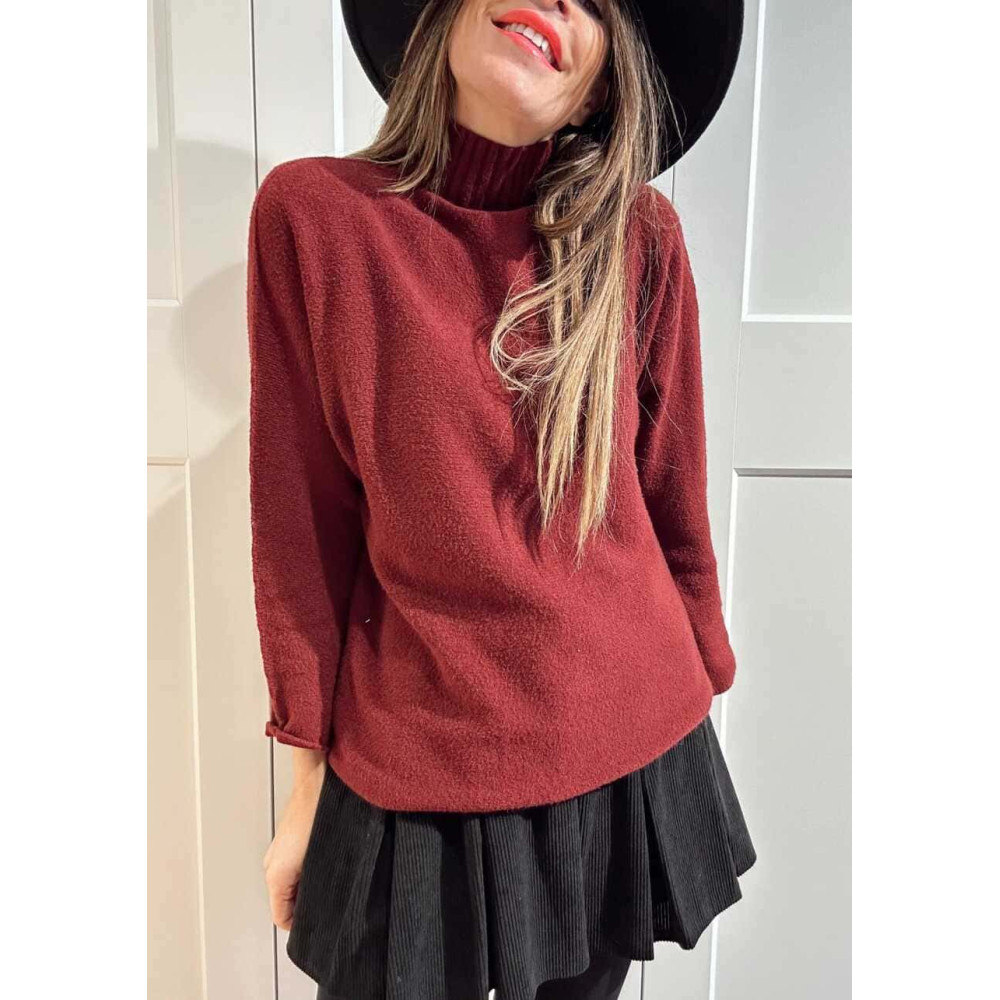 Punto Soft Cuello Subido STITCHEL Burdeos HEVE
