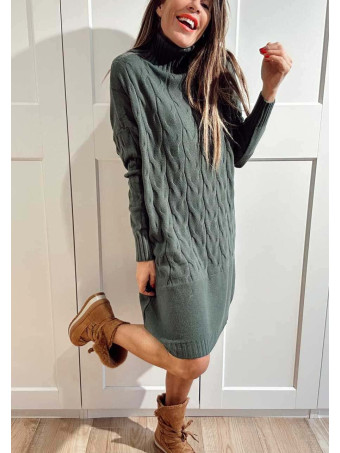 Vestido Punto Ochos RHEVA Verde HEVE