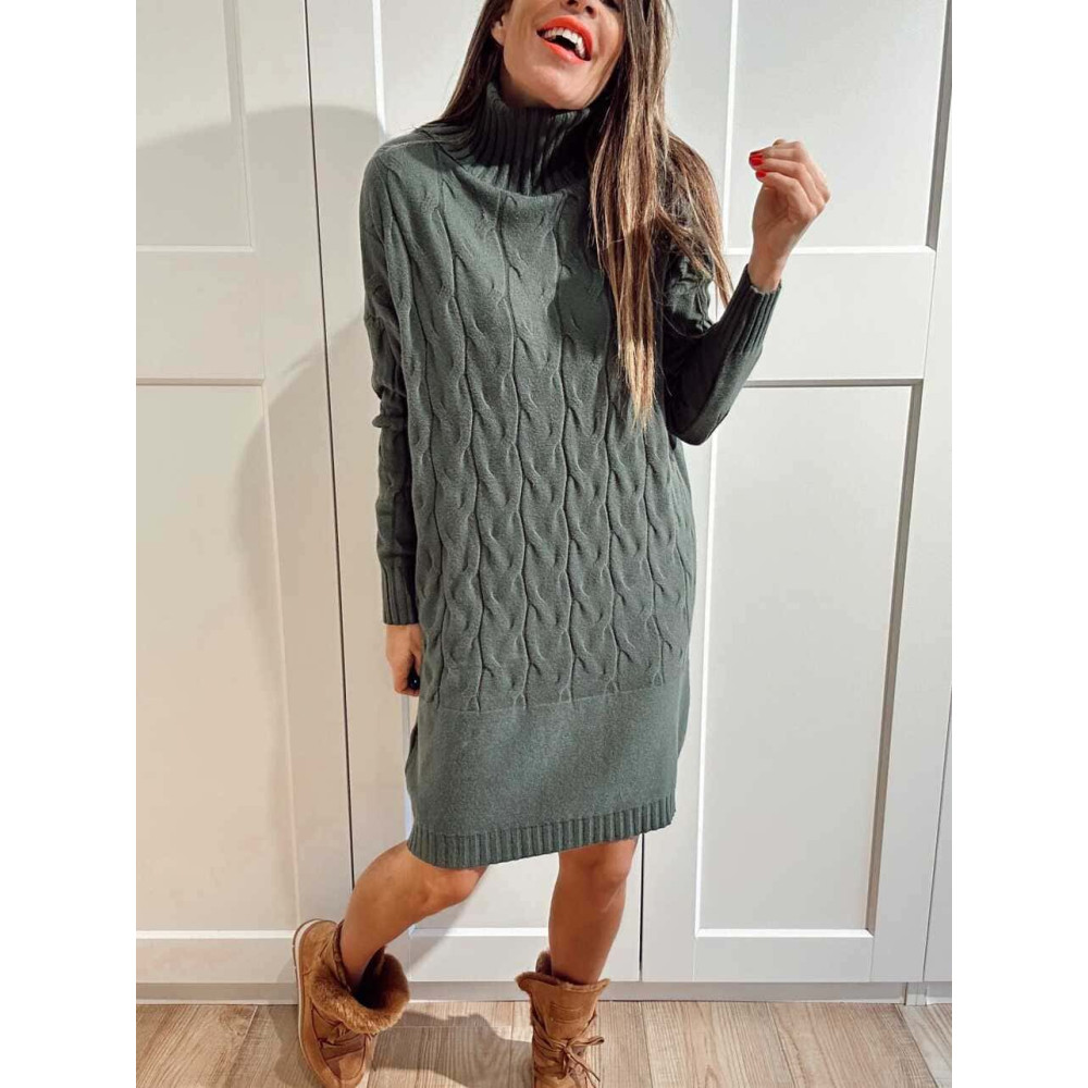 Vestido Punto Ochos RHEVA Verde HEVE