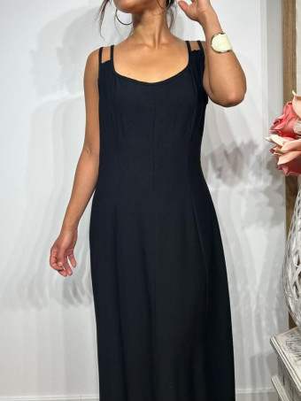 Vestido Pinzas Casual Style JANKEN Negro HEVE