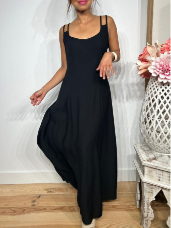 Vestido Pinzas Casual Style JANKEN Negro HEVE