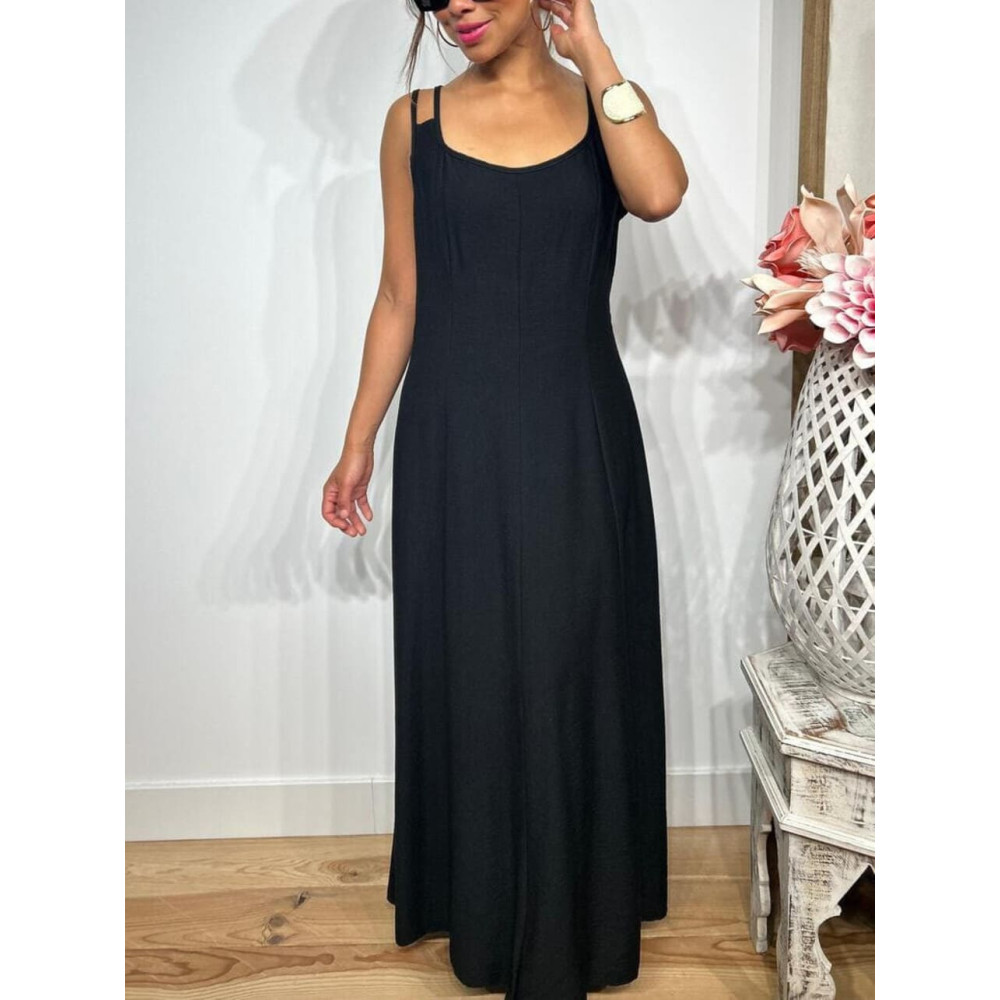 Vestido Pinzas Casual Style JANKEN Negro HEVE